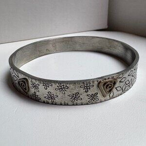 Q. Miller Artisan Bracelet – “Fierce” Pattern – Handcrafted Pewter & Mixed Metal